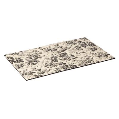 Herbarium feeding mat in black and ivory Demetra 